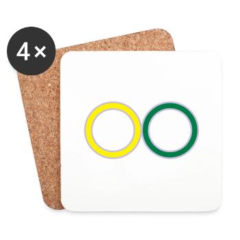 2_anneau - Dessous de verre (lot de 4) - blanc - Devant