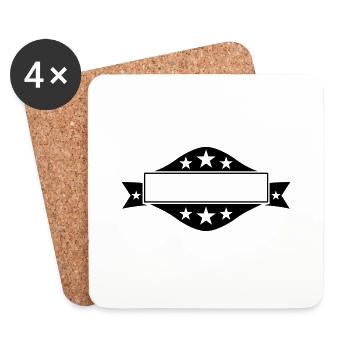 stars write blank space frame crew legends - Coasters (set of 4) - white - Front