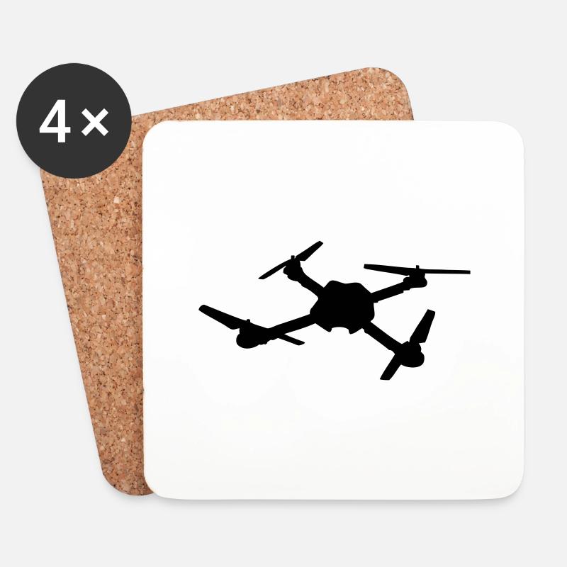 Quadrocopter - Coasters (set of 4) - white
