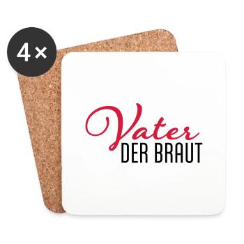 father of the bride - Coasters (set of 4) - white - Front