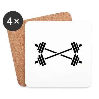 dumbbell_1_f1 - Dessous de verre (lot de 4) - blanc - Devant