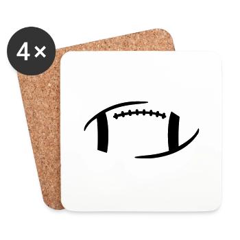 Football - Untersetzer (4er-Set) - Weiß - Vorne