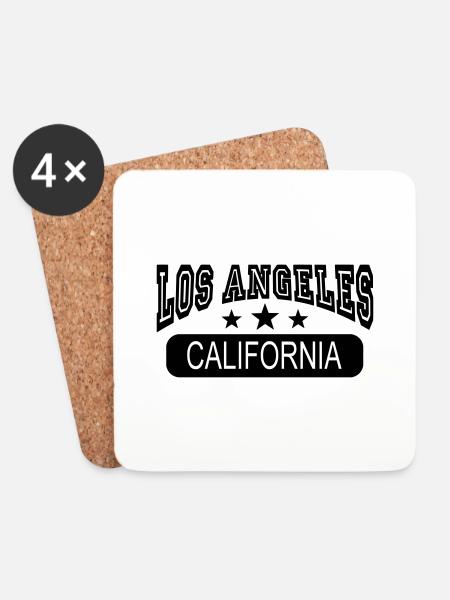 los angeles california - Untersetzer (4er-Set) - Weiß