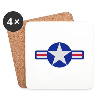 usa army - Dessous de verre (lot de 4) - blanc - Devant