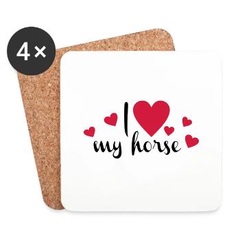 horse - Coasters (set of 4) - white - Front
