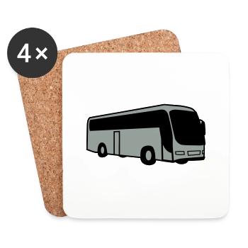bus Busfahrer - Untersetzer (4er-Set) - Weiß - Vorne