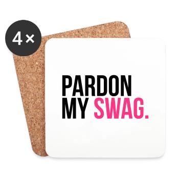 pardon my swag - Coasters (set of 4) - white - Front