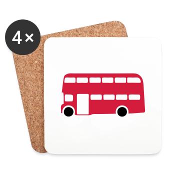 English English bus 1 - Coasters (set of 4) - white - Front