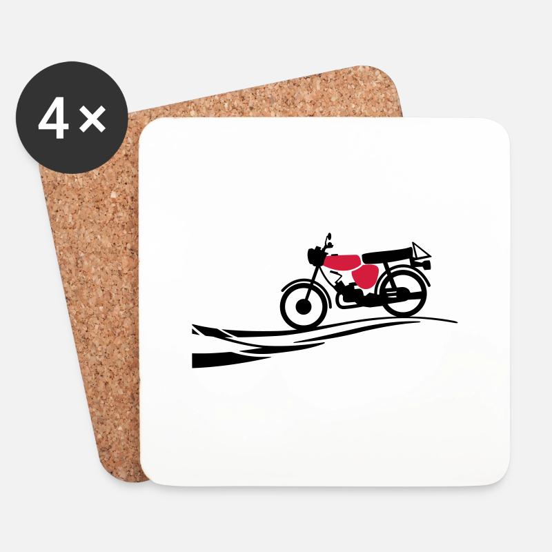 Fahrzeug - Simson S51 - Untersetzer (4er-Set) - Weiß
