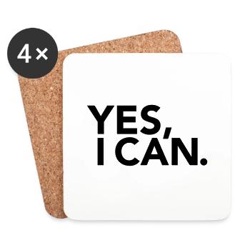 Yes, I Can - Coasters (set of 4) - white - Front