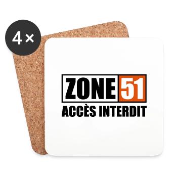 ZONE 51 - Dessous de verre (lot de 4) - blanc - Devant