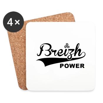 Breizh power v04 - Coasters (set of 4) - white - Front