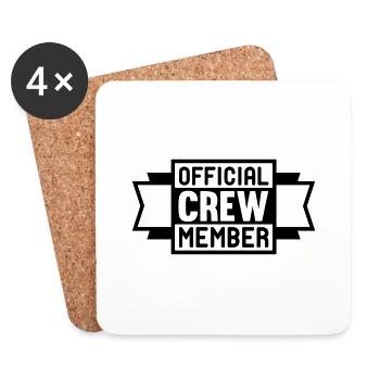 official_crew_member_f1 - Dessous de verre (lot de 4) - blanc - Devant