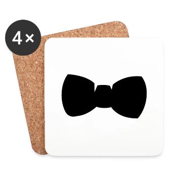 Bowtie Fliege Strik nœud papillon swag hipster - Untersetzer (4er-Set) - Weiß - Vorne
