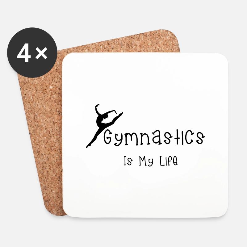 Gymnastics - Coasters (set of 4) - white