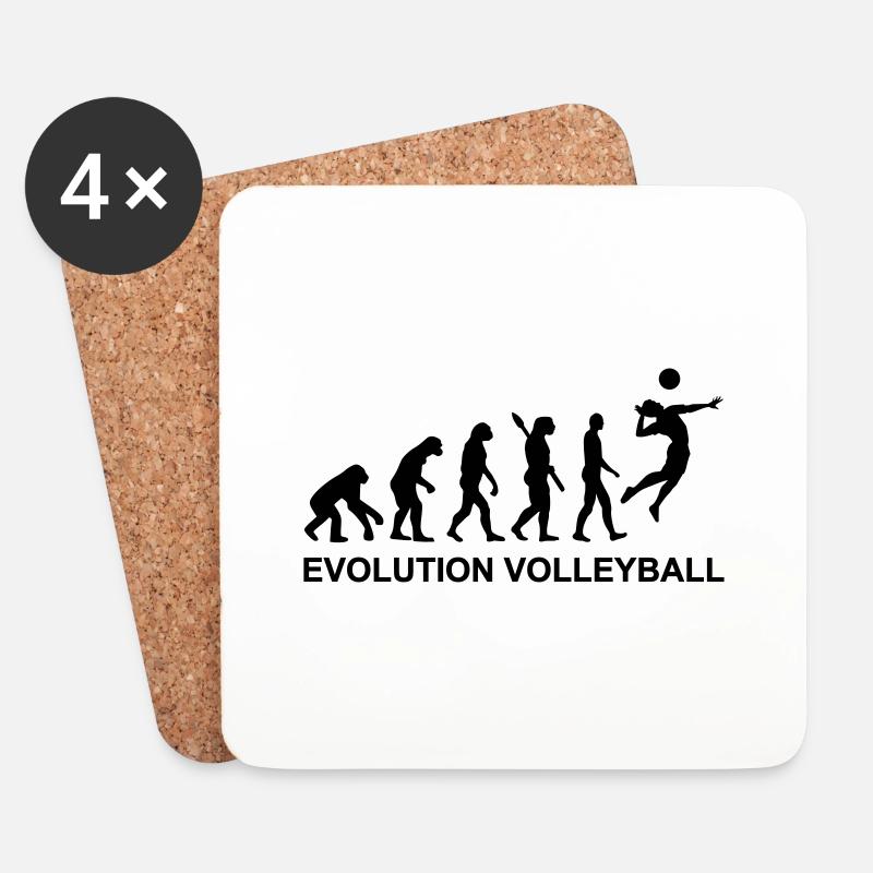 Volleyball - Untersetzer (4er-Set) - Weiß