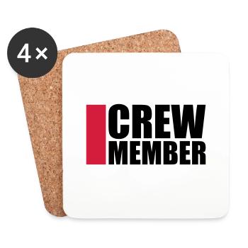 Cool Crew Member Logo-Design - Untersetzer (4er-Set) - Weiß - Vorne