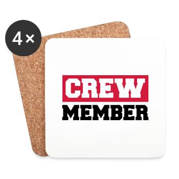 crew_member2 - Dessous de verre (lot de 4) - blanc - Devant