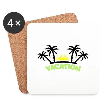 vacation3 - Untersetzer (4er-Set) - Weiß - Vorne