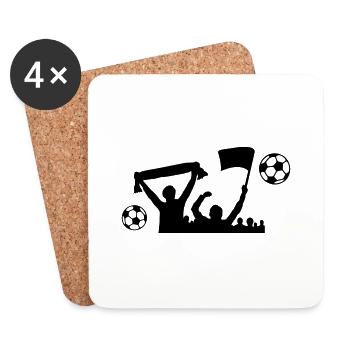Fans Fussball - Untersetzer (4er-Set) - Weiß - Vorne