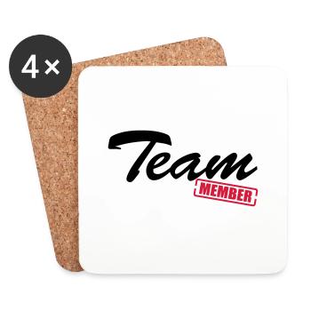 team_member2 - Dessous de verre (lot de 4) - blanc - Devant