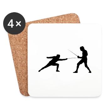 fencing - Coasters (set of 4) - white - Front