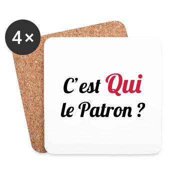c'est QUI le Patron ? - Coasters (set of 4) - white - Front