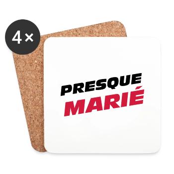 Presque Marié ! - Dessous de verre (lot de 4) - blanc - Devant