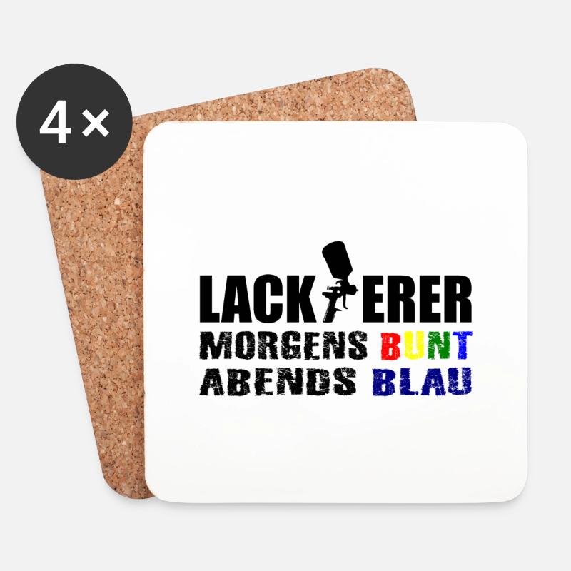 Lackierer - Untersetzer (4er-Set) - Weiß