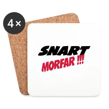 Snart morfar !! - Dessous de verre (lot de 4) - blanc - Devant