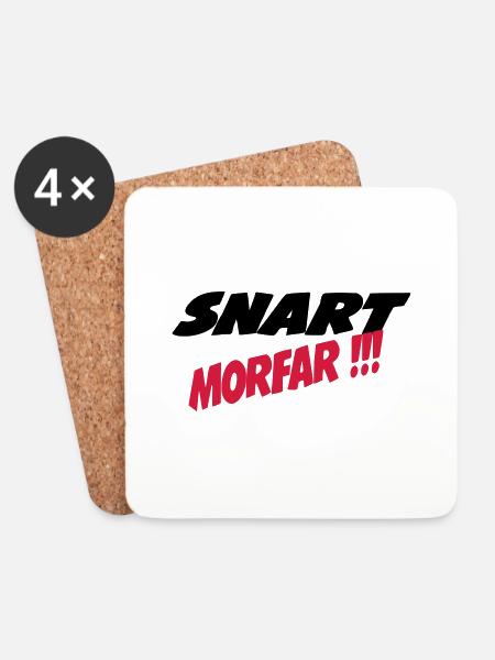 Snart morfar !! - Coasters (set of 4) - white