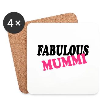 Fabulous mummi - Coasters (set of 4) - white - Front
