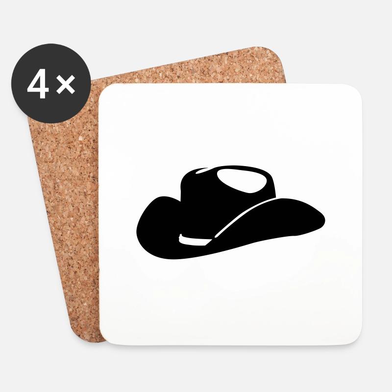 cowboy - Untersetzer (4er-Set) - Weiß