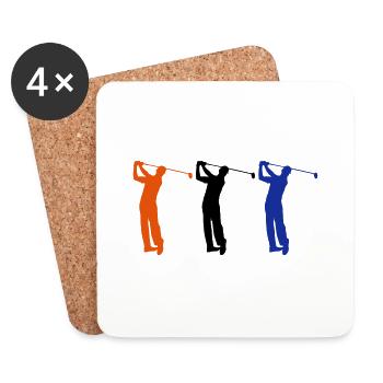 Golf - Untersetzer (4er-Set) - Weiß - Vorne