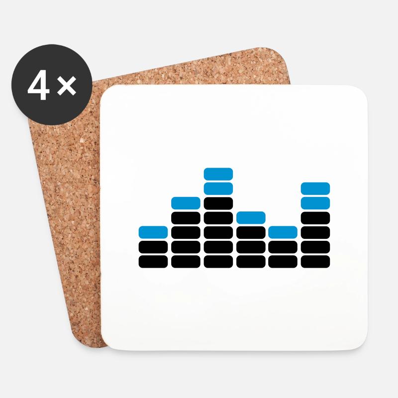 musik - Untersetzer (4er-Set) - Weiß