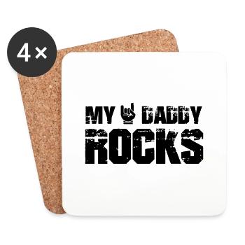 My Daddy Rocks - Coasters (set of 4) - white - Front