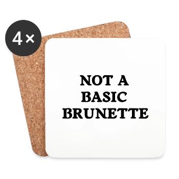 not a basic brunette - Dessous de verre (lot de 4) - blanc - Devant