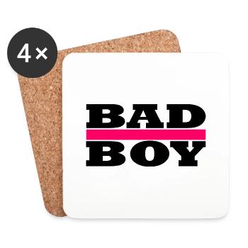 Bad Boy - Cool Boy - Untersetzer (4er-Set) - Weiß - Vorne