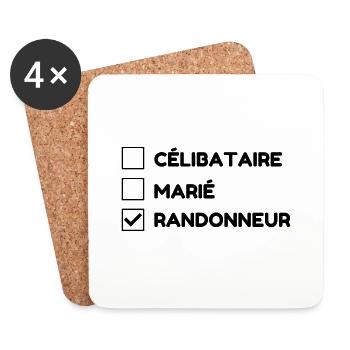 Hiking - Wandern - Randonnée - Sport - Coasters (set of 4) - white - Front