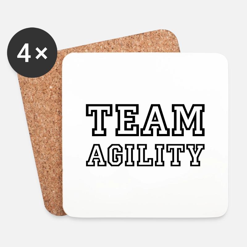 Team Agility - Untersetzer (4er-Set) - Weiß