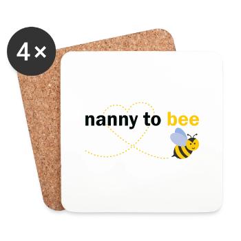 Nanny To Bee - Coasters (set of 4) - white - Front
