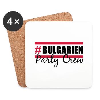 bulgarien party crew - Untersetzer (4er-Set) - Weiß - Vorne