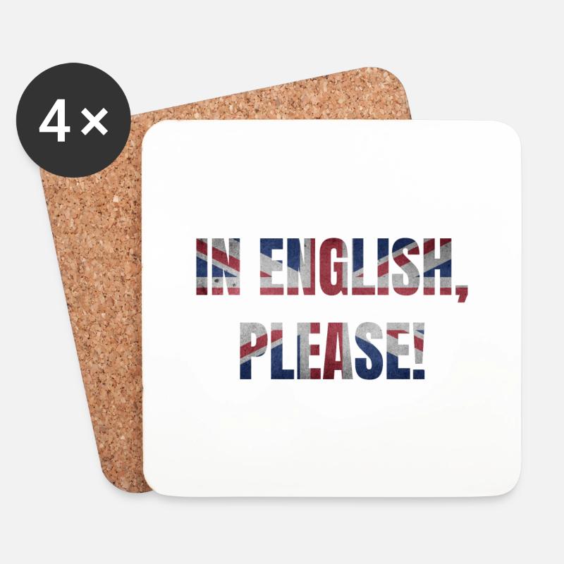 Englischlehrer Spruch englisch Großbritannien - Untersetzer (4er-Set) - Weiß