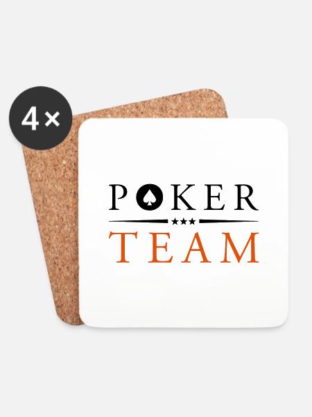 poker team - Untersetzer (4er-Set) - Weiß