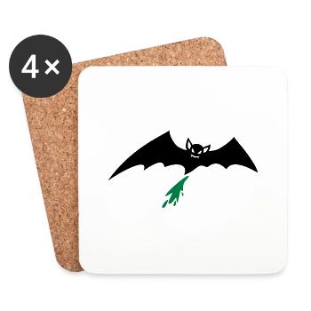 chauve-souris - Dessous de verre (lot de 4) - blanc - Devant