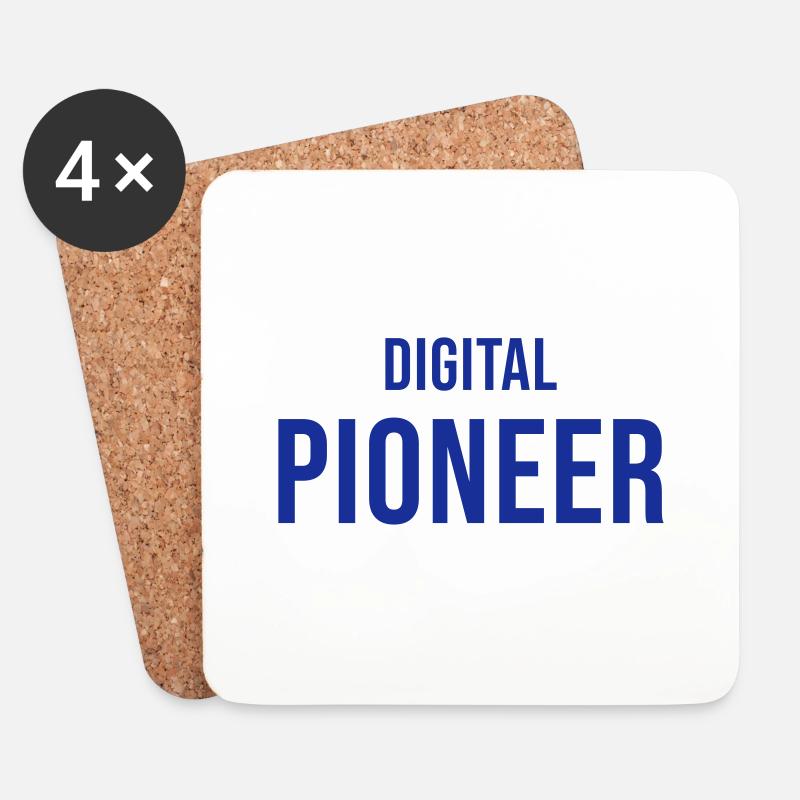 Digital Pioneer - Untersetzer (4er-Set) - Weiß