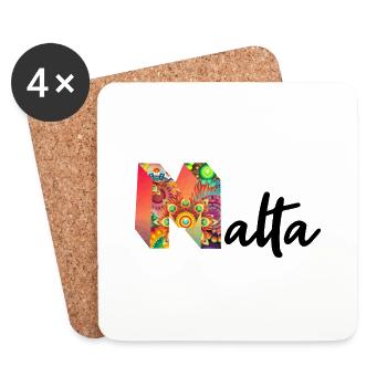 Malta - Untersetzer (4er-Set) - Weiß - Vorne