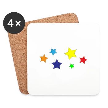 Stars - Untersetzer (4er-Set) - Weiß - Vorne