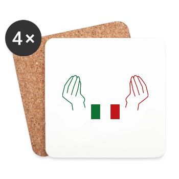 italy flag italy - Coasters (set of 4) - white - Front