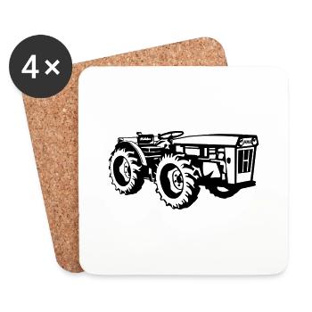Holder Traktor Knicklenker AM2 AG3 - Untersetzer (4er-Set) - Weiß - Vorne